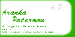 aranka paterman business card